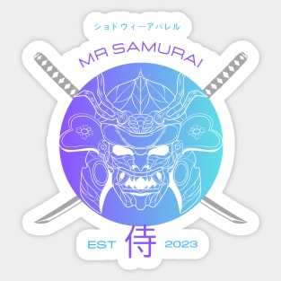 Mr Samurai Sticker